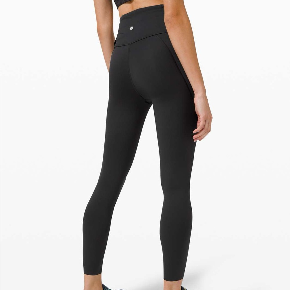 Lululemon Free to Speed 2 High-Rise Tight 25" Black granite grey Leggings Womens